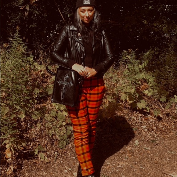 Candy corn plaid pants - Picture 4 of 5